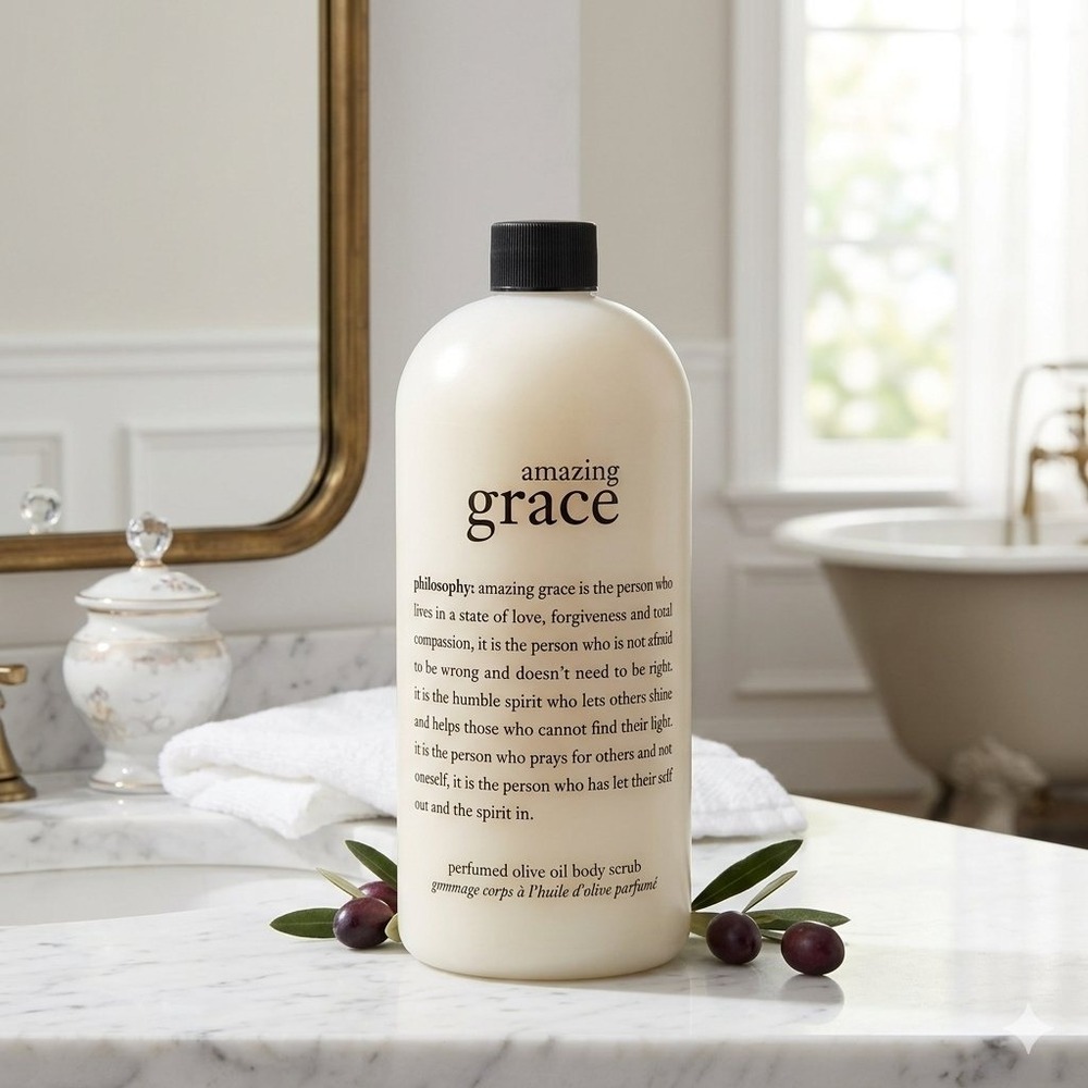 Philosophy Body Scrub 32oz Amazing Grace Olive Oil Perfumed NEW AND SEALED